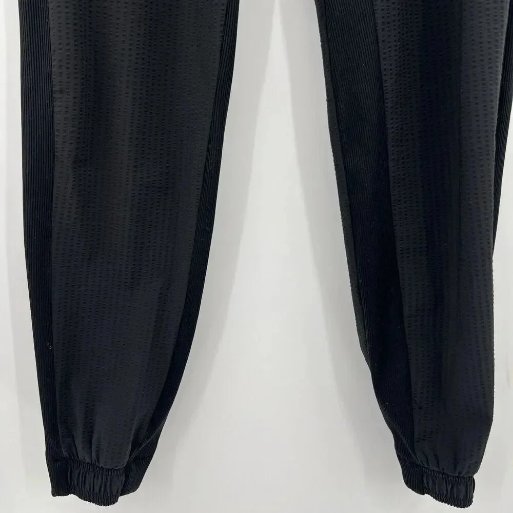 Athleta Black Textured Brooklyn Jogger Stretch Tapered Leg 566689 Women’s Size 0 - Picture 4 of 10